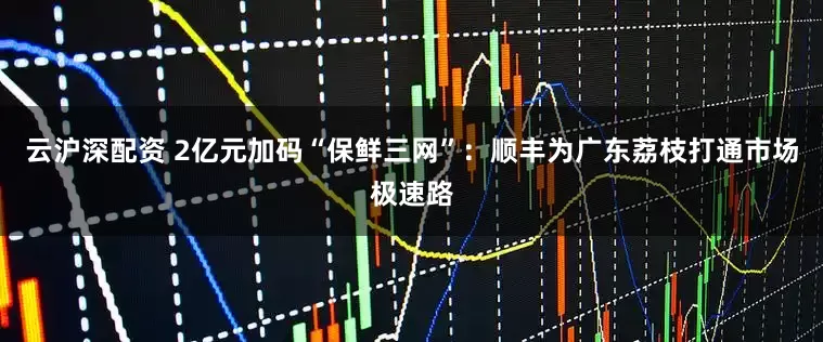 云沪深配资 2亿元加码“保鲜三网”：顺丰为广东荔枝打通市场极速路