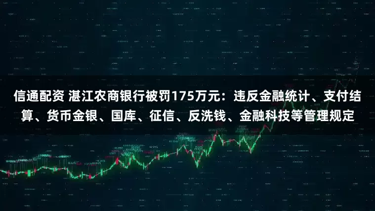 信通配资 湛江农商银行被罚175万元：违反金融统计、支付结算、货币金银、国库、征信、反洗钱、金融科技等管理规定